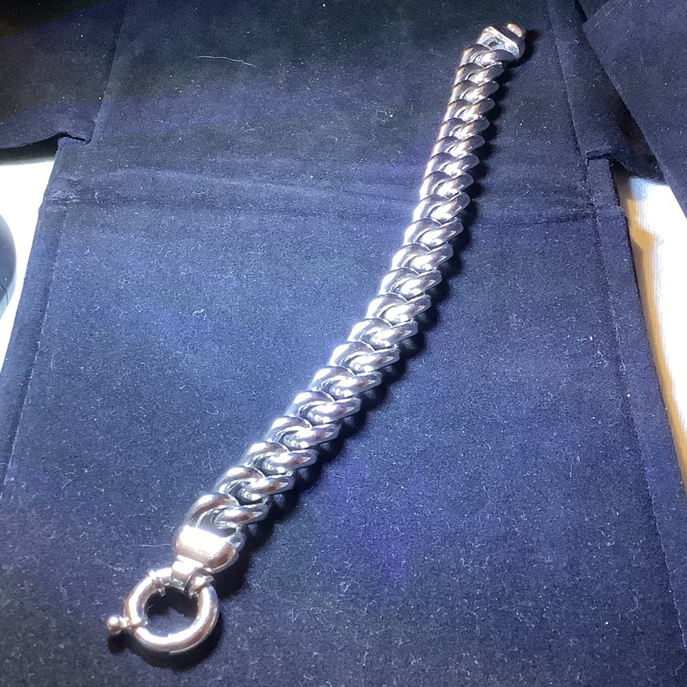 Miami Cuban silver chain bracelet